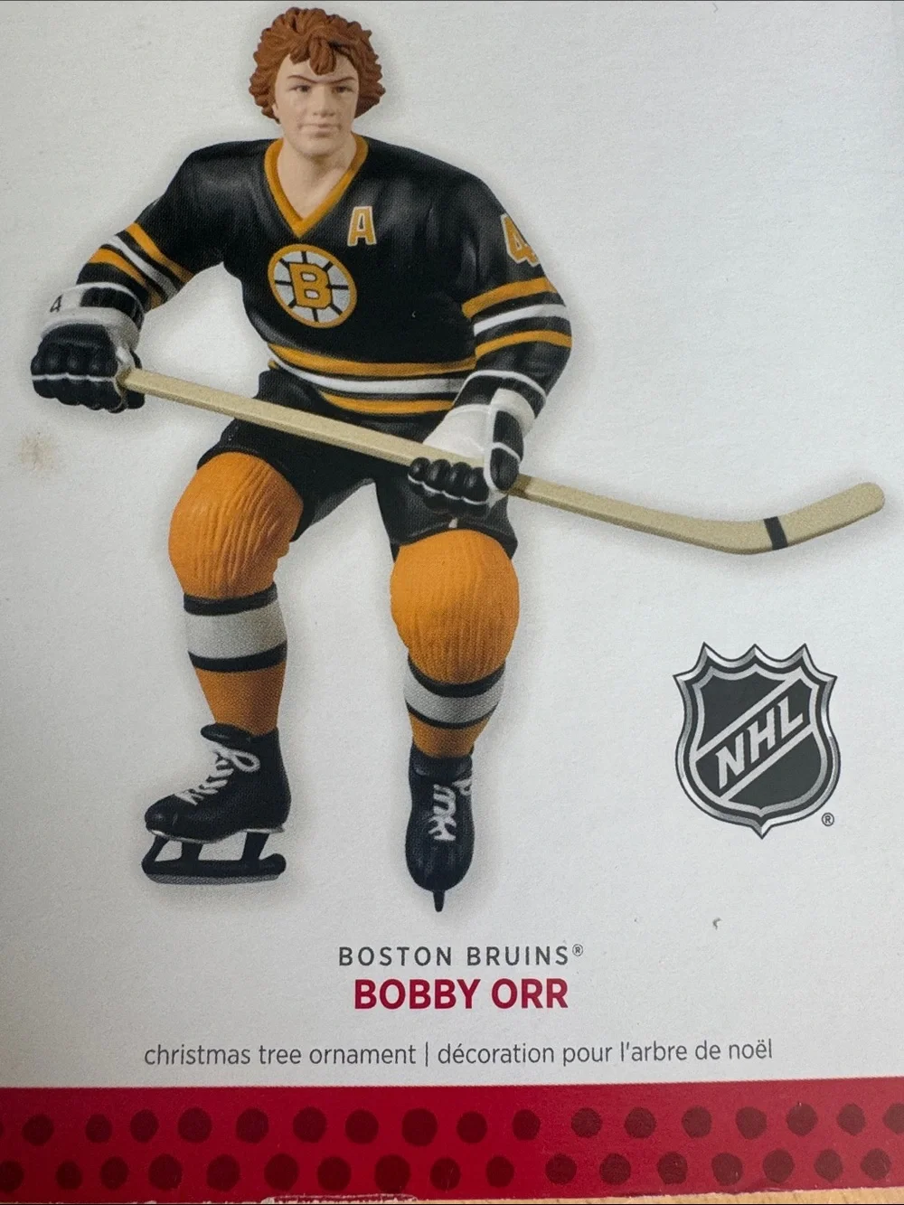 Boston Bruins Bobby Orr Ornament - Black & Gold